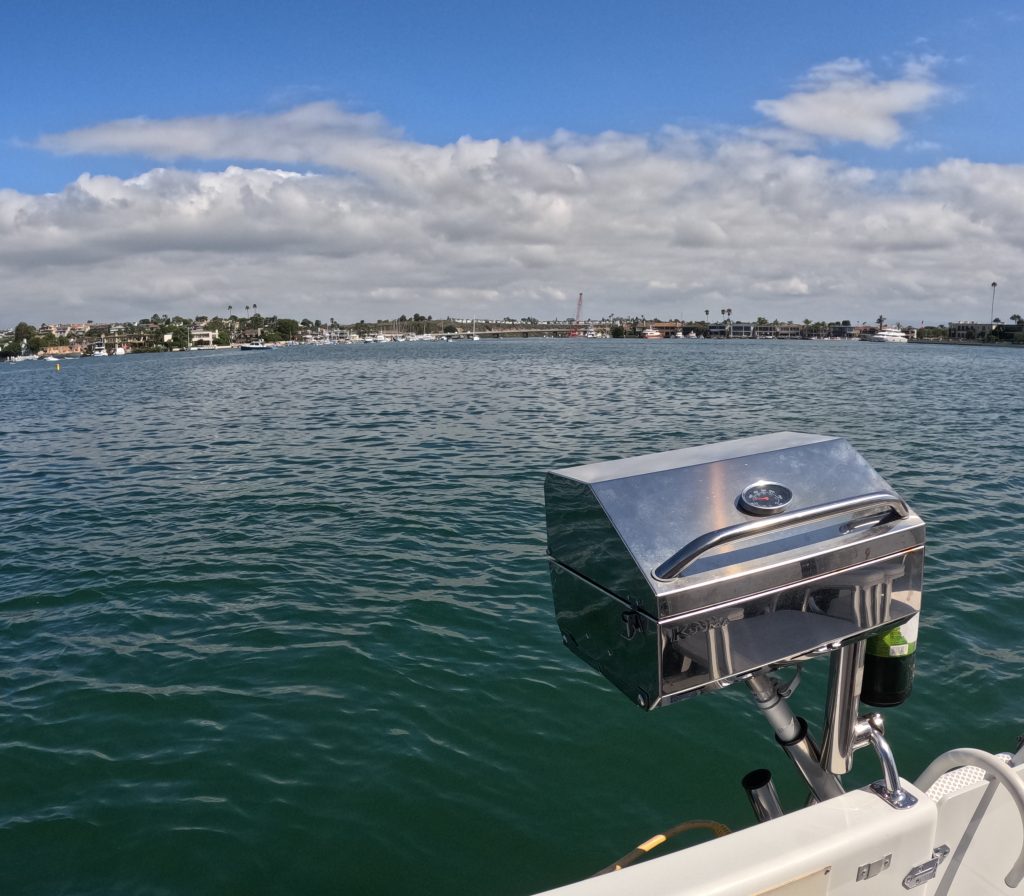 Review of our Kumma Grill aboard our boat No Plans.