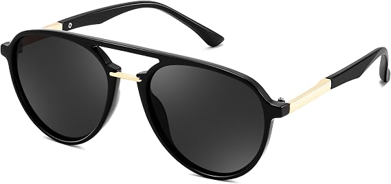 FEISEDY 70s Retro Aviator Sunglasses Polarized