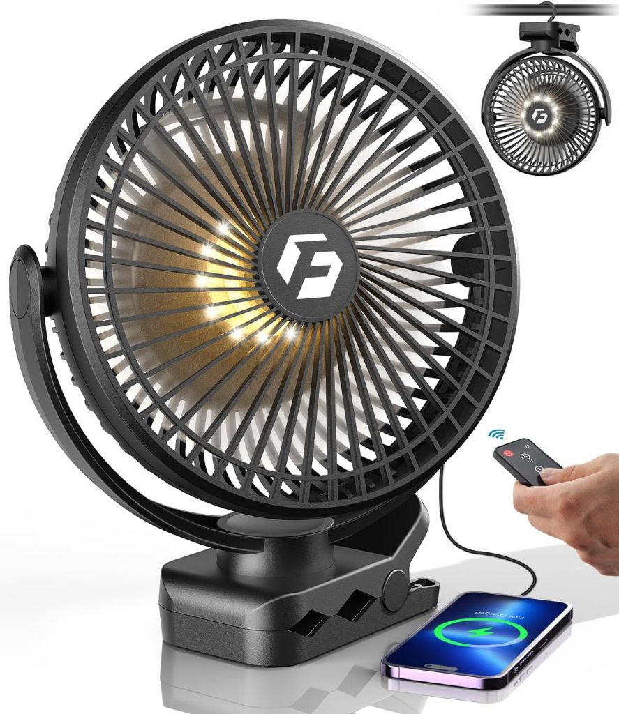 40000mAh Clip on Fan for Golf Cart