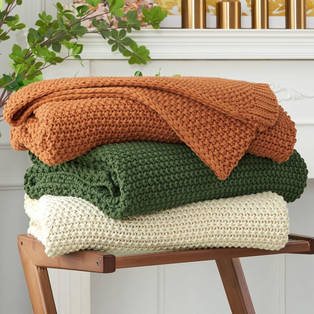 Longhui bedding Chunky Cable Knit Throw Blanket